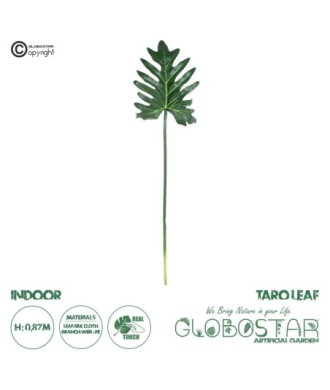 GloboStar® Artificial Garden TARO LEAF 20220 Τεχνητό Διακοσμητικό Φύλο Κολοκασίας Π32 x Υ87cm